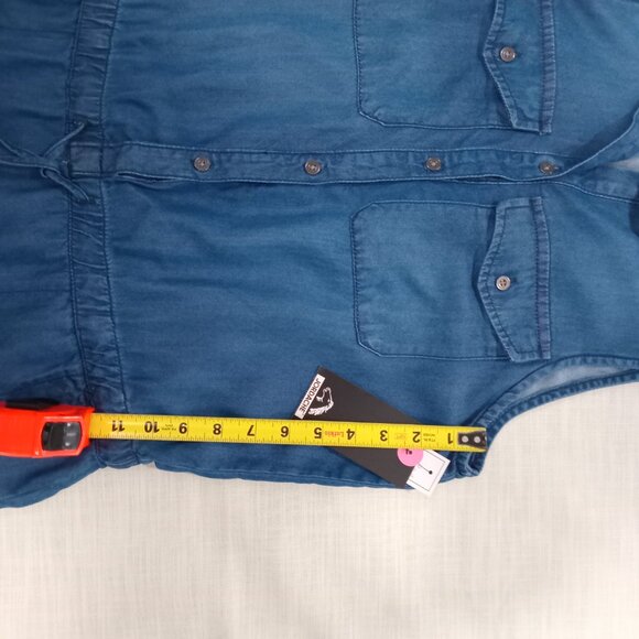 Jordache Romper Women's Denim Chambray Blue Summer Casual Preppy Size Medium - Picture 8 of 11
